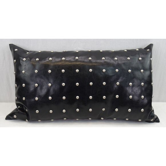 Barclay Butera by Eastern Accents Lagerfeldt Pillow | Onyx w/Nailhead Detail - Picture 2 of 7